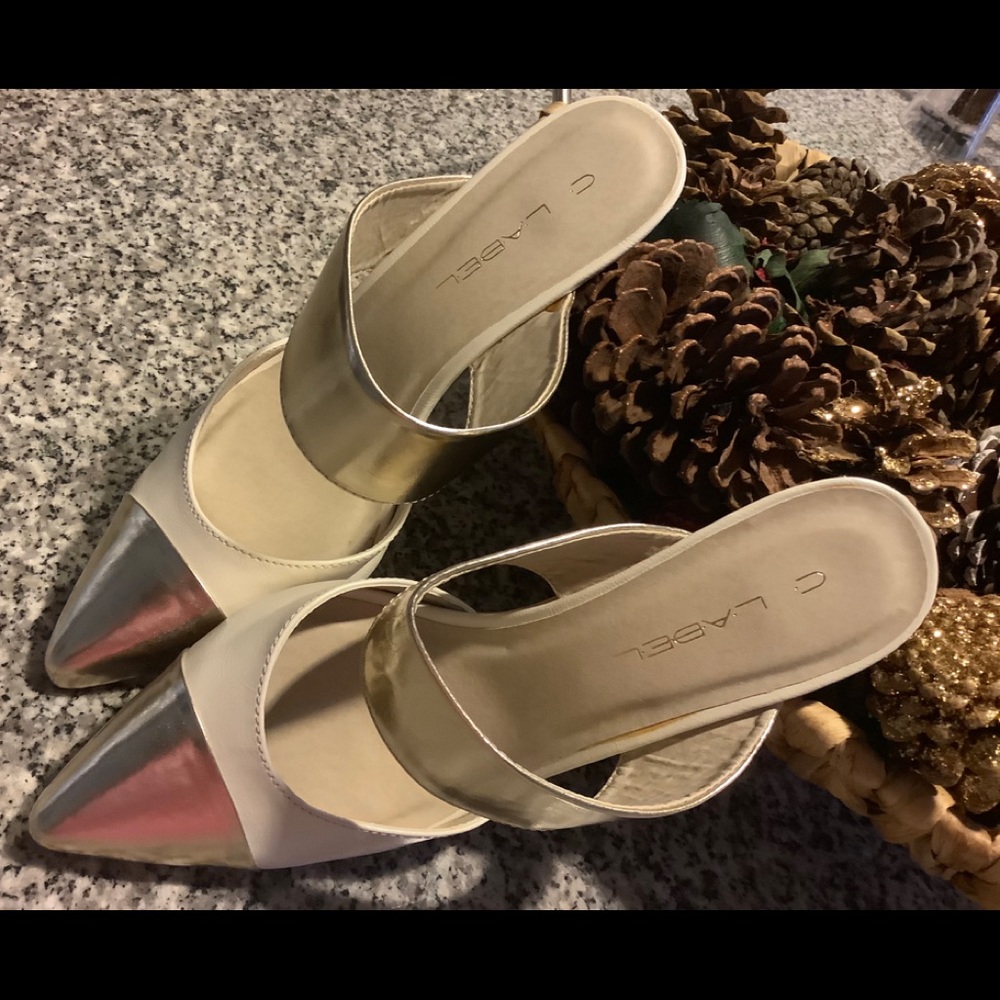 Classy Gold/Cream C.Label Nina-5 Heels😍